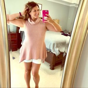 Funnel Neck Pink She + Sky Top